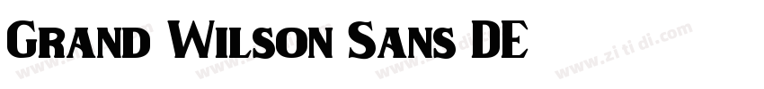 Grand Wilson Sans DE字体转换